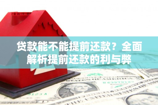 金塘贷款能不能提前还款？全面解析提前还款的利与弊