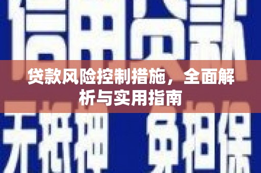 金塘贷款风险控制措施，全面解析与实用指南