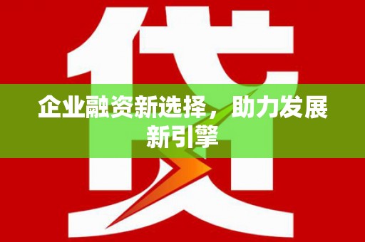 金塘企业融资新选择，助力发展新引擎