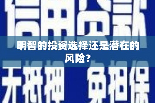金塘明智的投资选择还是潜在的风险？