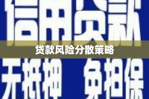 金塘贷款风险分散策略