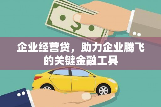 金塘企业经营贷，助力企业腾飞的关键金融工具