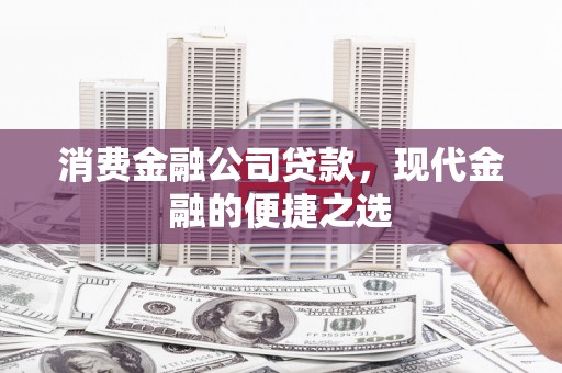 金塘消费金融公司贷款，现代金融的便捷之选