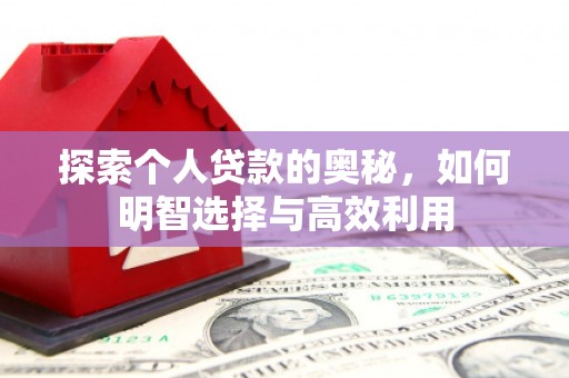金塘探索个人贷款的奥秘，如何明智选择与高效利用
