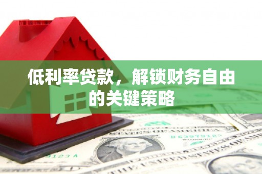 金塘低利率贷款，解锁财务自由的关键策略