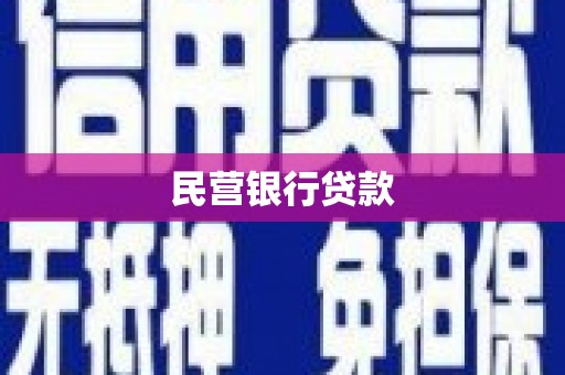 金塘民营银行贷款