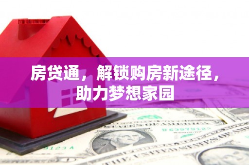金塘房贷通，解锁购房新途径，助力梦想家园