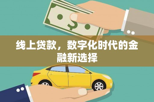 金塘线上贷款，数字化时代的金融新选择